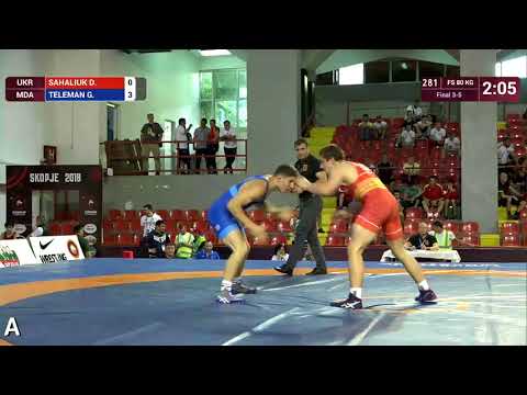 BRONZE FS - 80 kg: D. SAHALIUK (UKR) v. G. TELEMAN (MDA)