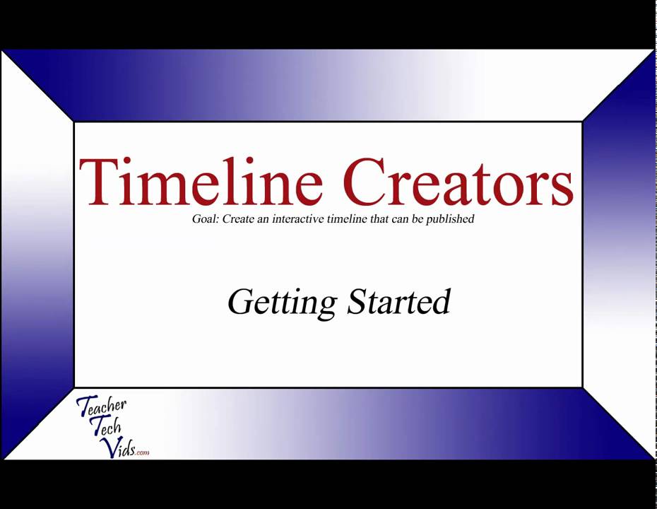 Timeline Creators- Getting Started