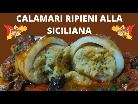 CALAMARI RIPIENI ALLA SICILIANA - facile, veloce e gustosissimo