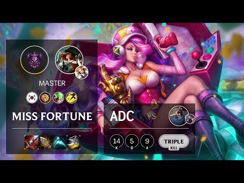 Miss Fortune ADC vs Yasuo - KR Master Patch 10.11