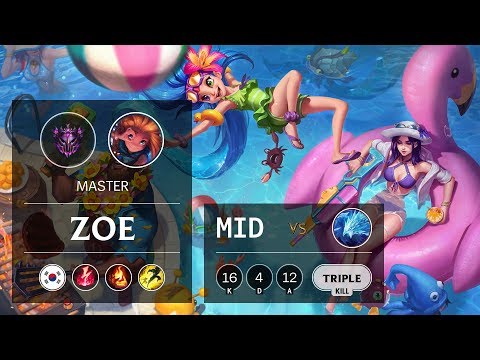 Zoe Mid vs Anivia - KR Master Patch 9.18