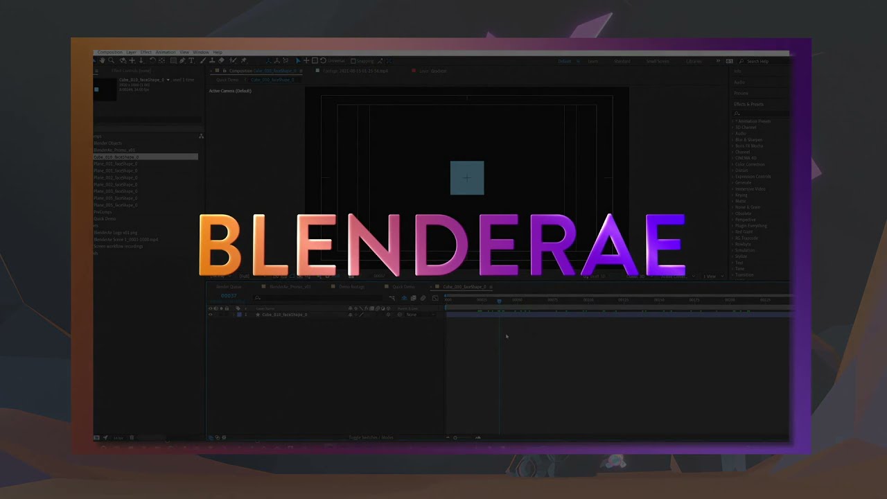 BlenderAe v1.2.2 for After Effects[AEScripts][WIN][MAC]
