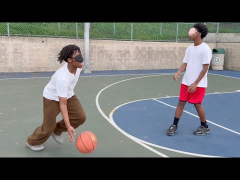 Blind Basketball 1v1, Loser Gets Slapped! 