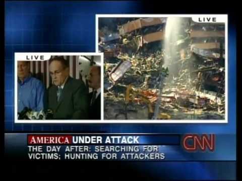 CNN 9/11 LIVE TV Coverage (9/12/01) 9:45 A.M - 10:00 A.M