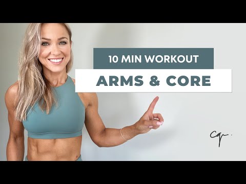 10 MIN ARMS AND CORE WORKOUT | Follow Along No Equipment
