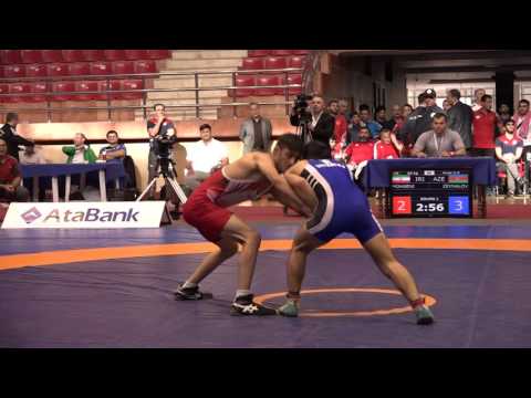AWFCUP / Mehran Mohseni (İRİ) - Ziyad Zeynalov (AZE) GR juniors 50 kg bronze medal match