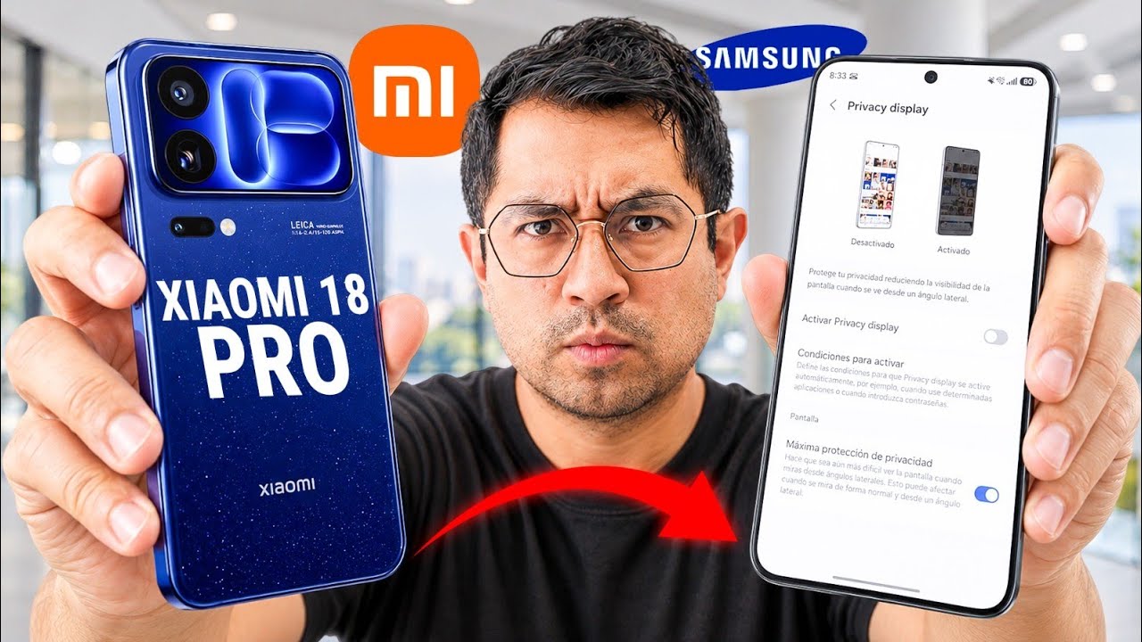COPIAN A SAMSUNG: Xiaomi 18 Pro tendrá Privacy Display