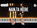 Nain Ta Heere Guru Randhawa Piano Tutorial Instrumental Cover JugJugg Jeeyo