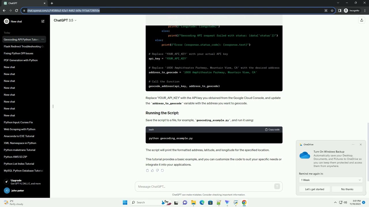 Get Specific fields from Google Geocoding API in Python