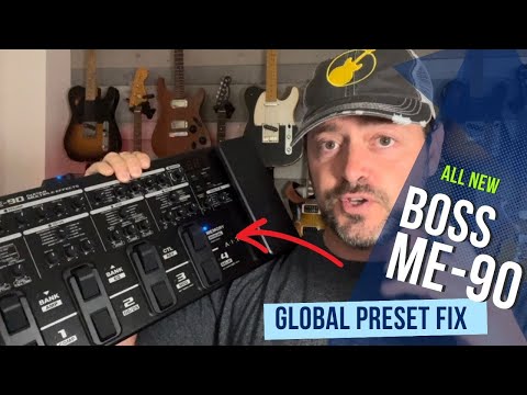 New BOSS ME-90 multi effects. How to adjust the Boss me90 global presets. #bosspedals #guitar