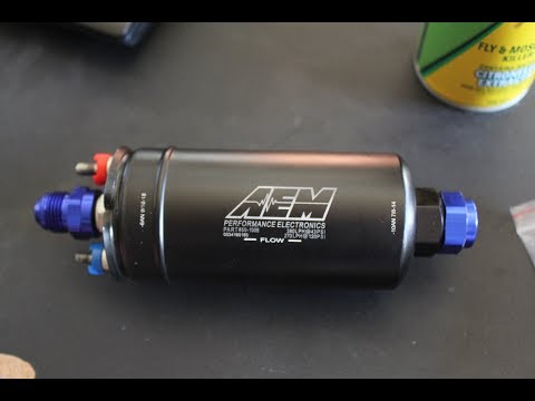 RX7 AEM 380LPH Fuel Pump Install