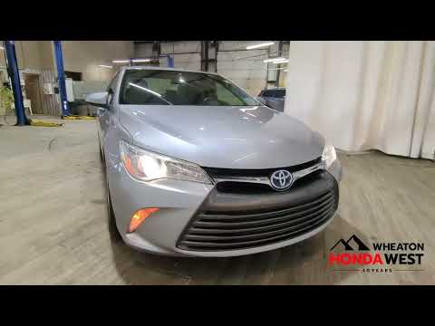 2015 Toyota Camry Hybrid 4dr Sdn SE in Silver for sale at Wheaton Honda West in Calgary, AB