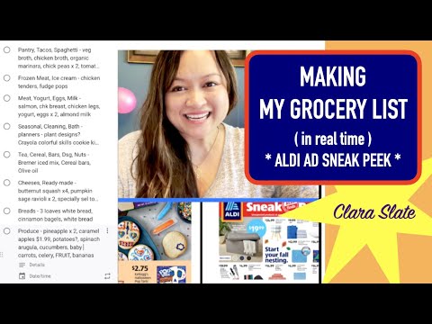 ALDI AD SNEAK PEEK! MAKING MY GROCERY LIST in Real Time