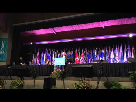 Address of the Interim Leader of the BC Green Party to the Union of BC Municipalities delegates