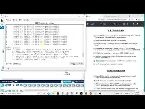 CCNA Lab: Flackbox Lab 10 – Interior Gateway Protocol Fundamentals Configuration
