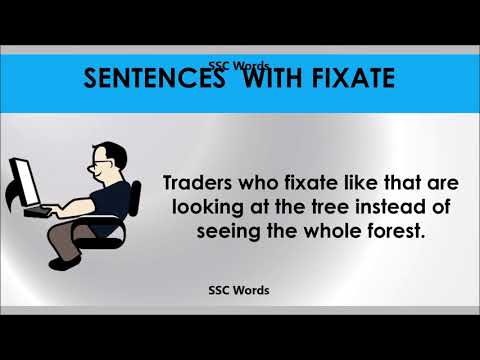 Fixate  -  Improve English  - Meaning and 5 sentences  -  GRE / CAT / GMAT word  - SSC Words