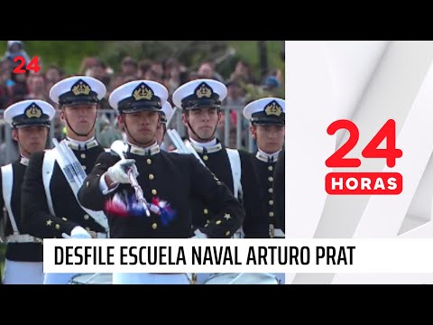 Desfile de la Escuela Naval Arturo Prat en la gran Parada Militar 2024 | 24 Horas TVN Chile