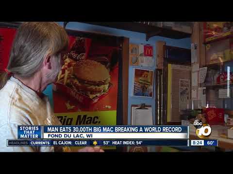 Man eats 30,000th Big Mac, breaking world record