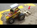 How To Make Matchbox Tractor Cultivator Using Dc Motor DIY Matchbox Tractor Trolley