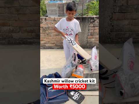 Best Kashmri willow Affordable cricket kit under 5k five thousand. #cricket #shorts #unboxing #viral
