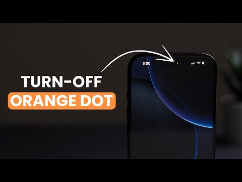 Как отключить оранжевую точку на iPhone?