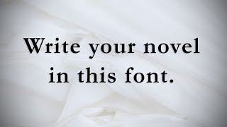 What font should you write your novel in? #shorts