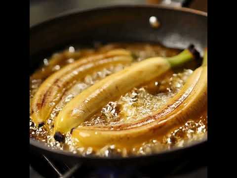 Crispy Frying Bananas ASMR | Relaxing Sizzle Sounds 🍌