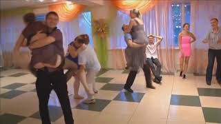 Funny Russian Wedding Games   DANCING SKIRTS OOPS 