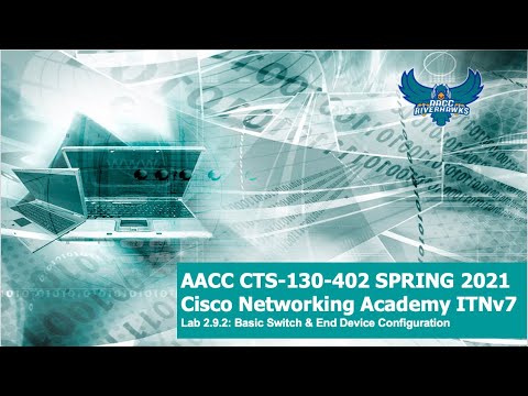 AACC - Spring 2021 CTS-130 CCNA ITNv7 Tutorial Lab 2.9.2: Switch & End Device Config from Scratch