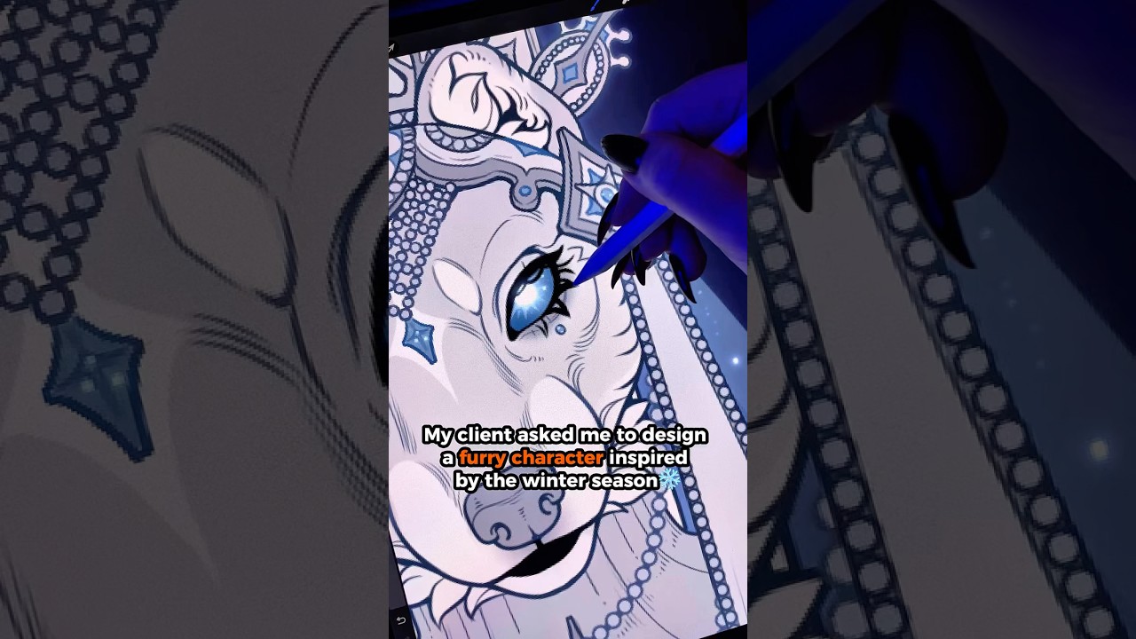 Furry character design❄️ #artshorts #art #furry #characterdesign #fantasyart  #digitalart #drawing