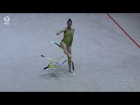 Eva BREZALIEVA (BUL) - 2023 Rhythmic European silver medallist, ribbon
