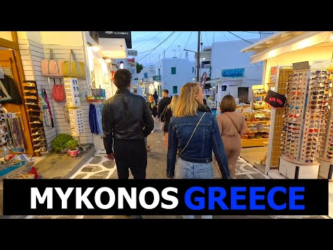 Mykonos Greece 🇬🇷 Late Afternoon Walk in 4K NEW***