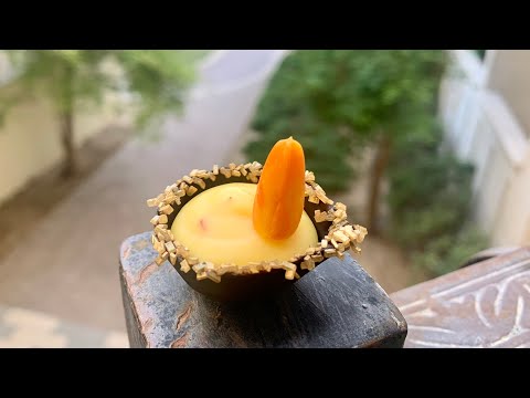 Edible Diya Chocolate | Saffron White Chooclate | Diwali Special