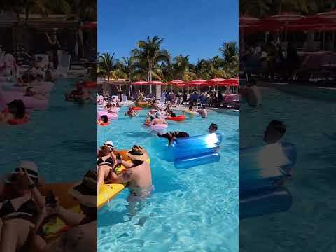 Pool party, Bahamas, Virgin Voyages Resort