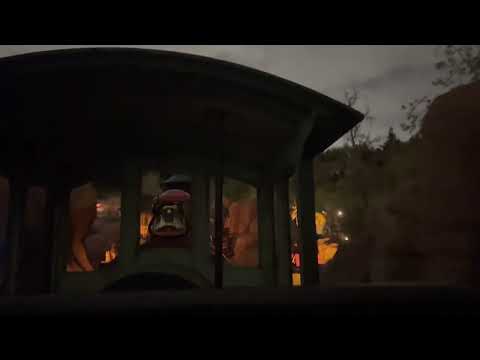 Big Thunder Mountain Nighttime Front Row. Full Experience - Disneyland CA.
