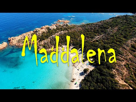 Archipelago La Maddalena, Sardinia. Beaches and Rocks, Drone 4K