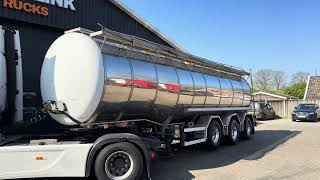 Burg FT-43-03V 37.500L Intra Melk/Milch/Food 3 compartimenten Pomp 5. tanker semi-trailer | Image 4 - Autoline