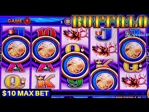 Buffalo Deluxe Rare 5 Coin Triggers & New Slot Machine MAJOR JACKPOT | Lighting Link Slot Machine