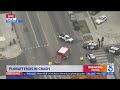 LAPD Pursuit Ends In South L A Crash At Least 1 Hospitalized