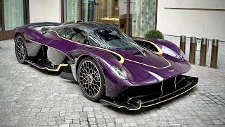 1 of 1 $4m Aston Martin Valkyrie Anemos with REAL GOLD driving in London!