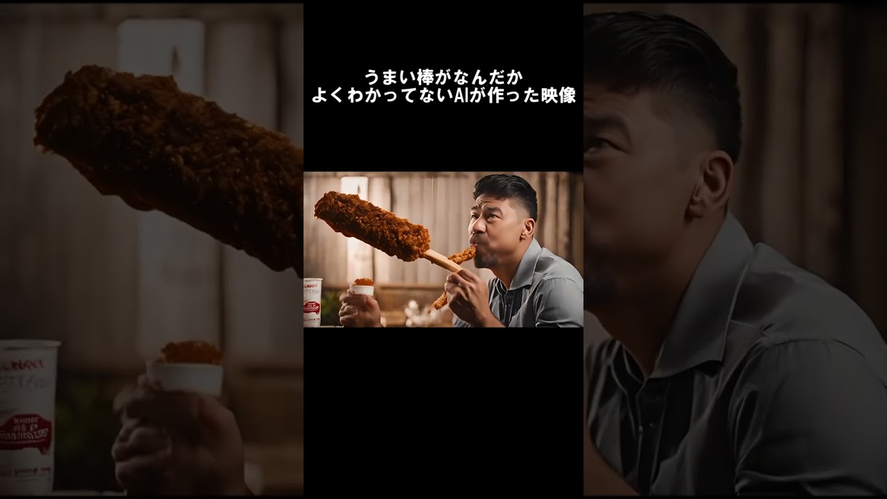 最新AIによる｢うまい棒｣を食べる人の映像#shorts