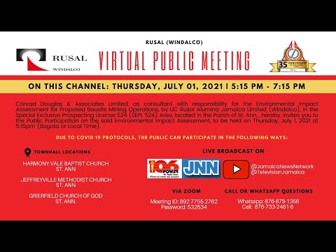 RUSAL (WINDALCO) Virtual Public Meeting