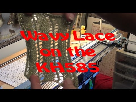 Wavy Lace done on the KH585 Push Button Knitting Machine