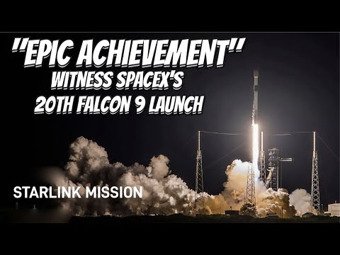 SpaceX's Epic Milestone: 20th Falcon 9 Launch! #falcon9 #falcon9launch #spacex #starlink #spacenews