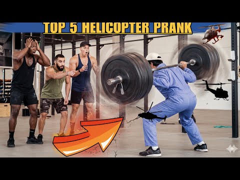 Top 5 helicopter prank 😳|Anatoly gym prank 
