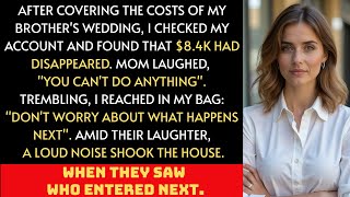 After my brother's wedding, I found $8400 missing from my account.