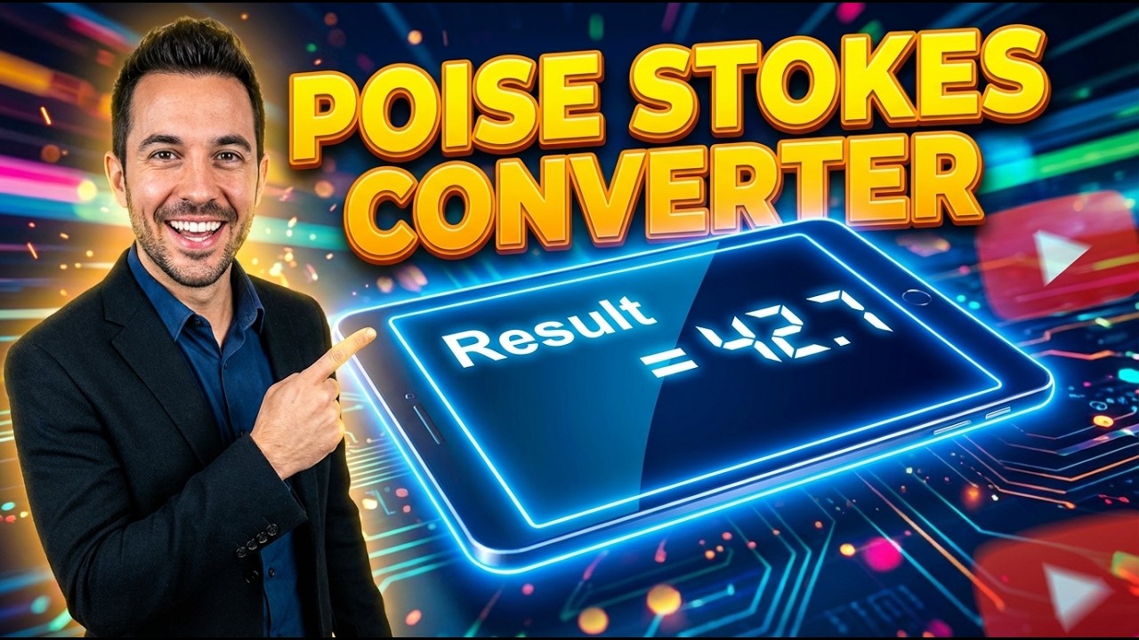 Poise Stokes Converter Interactive Calculator