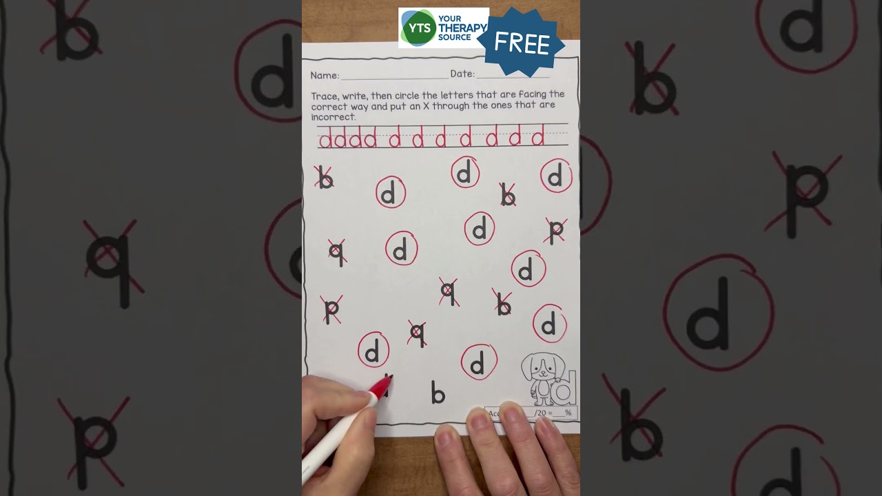 Letter Reversal Worksheet Freebie