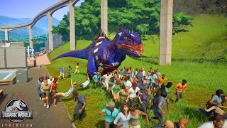 Captain Giganotosaurus America, Spider Irex & She-Hulk There is action in the park! |Jurassic World|