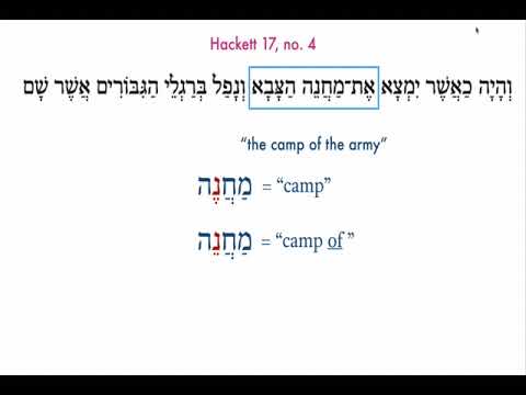 Hackett Biblical Hebrew Chapter 17 sentence 4